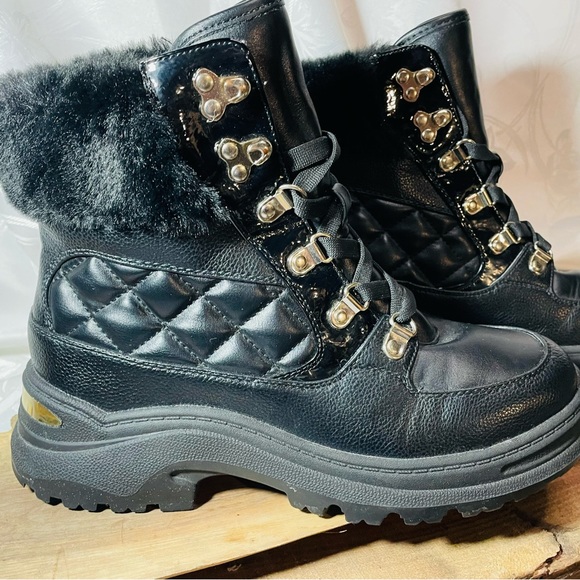 New!! “Call it Spring” ladies rubber sole/faux fur lined Sz 8 ankle boots Black - Picture 2 of 8